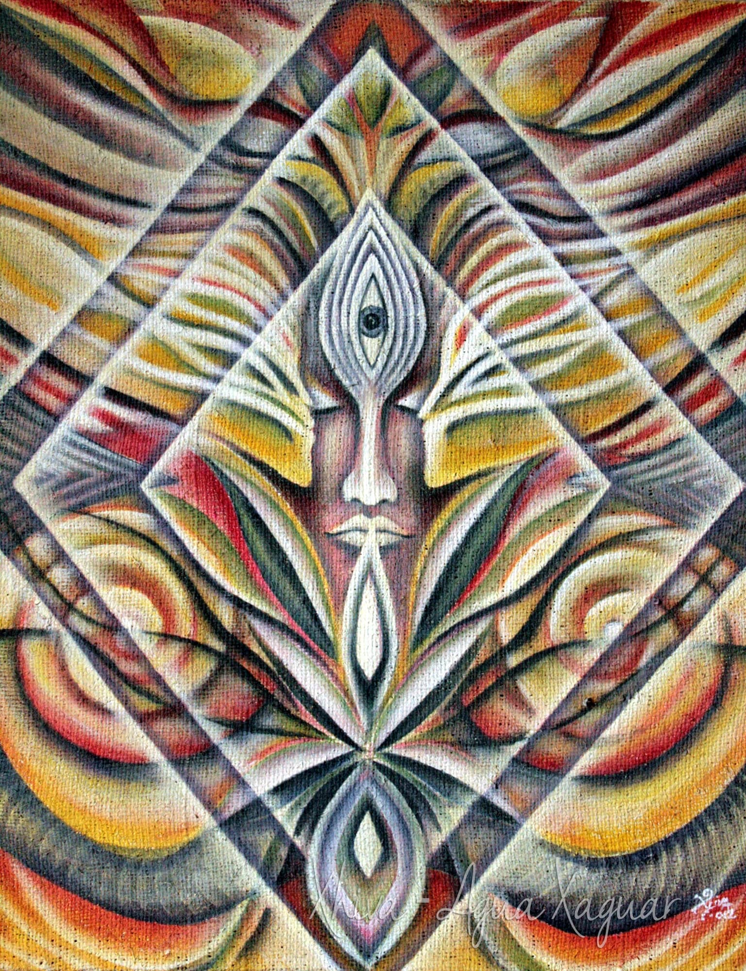 Female Fire — painting by Ximena Xaguar