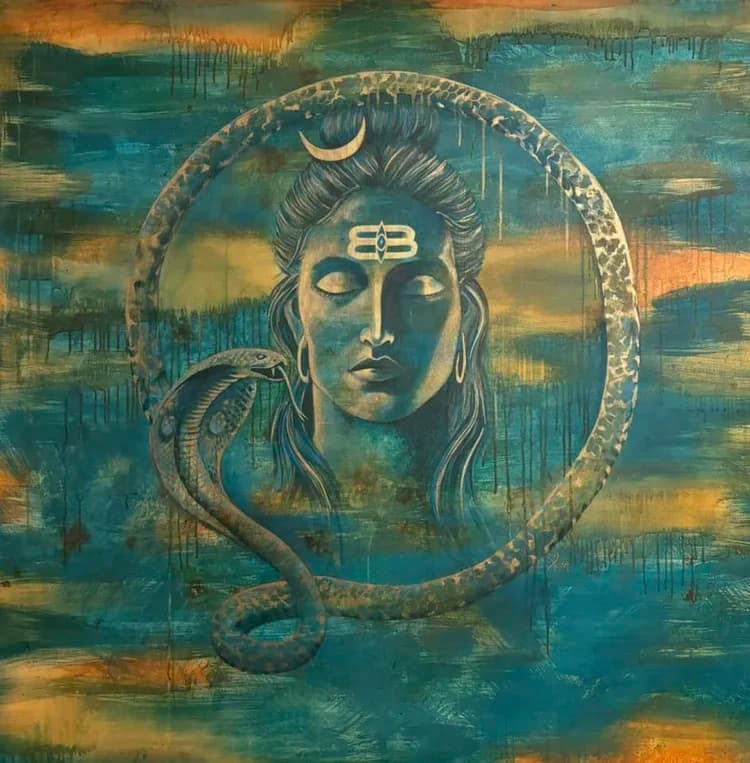 Shiva — painting by Ximena Xaguar