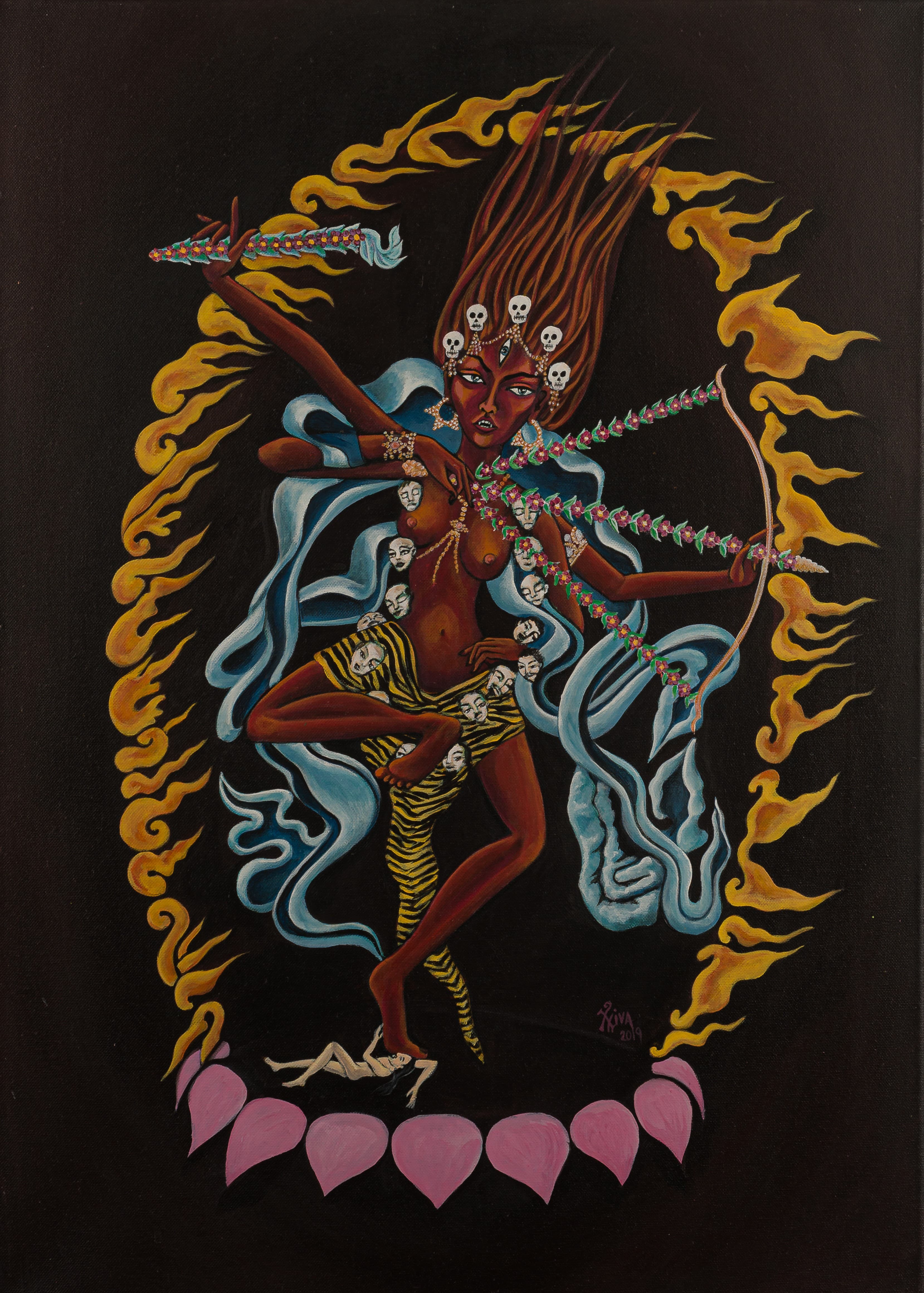 Kurukulla — painting by Ximena Xaguar