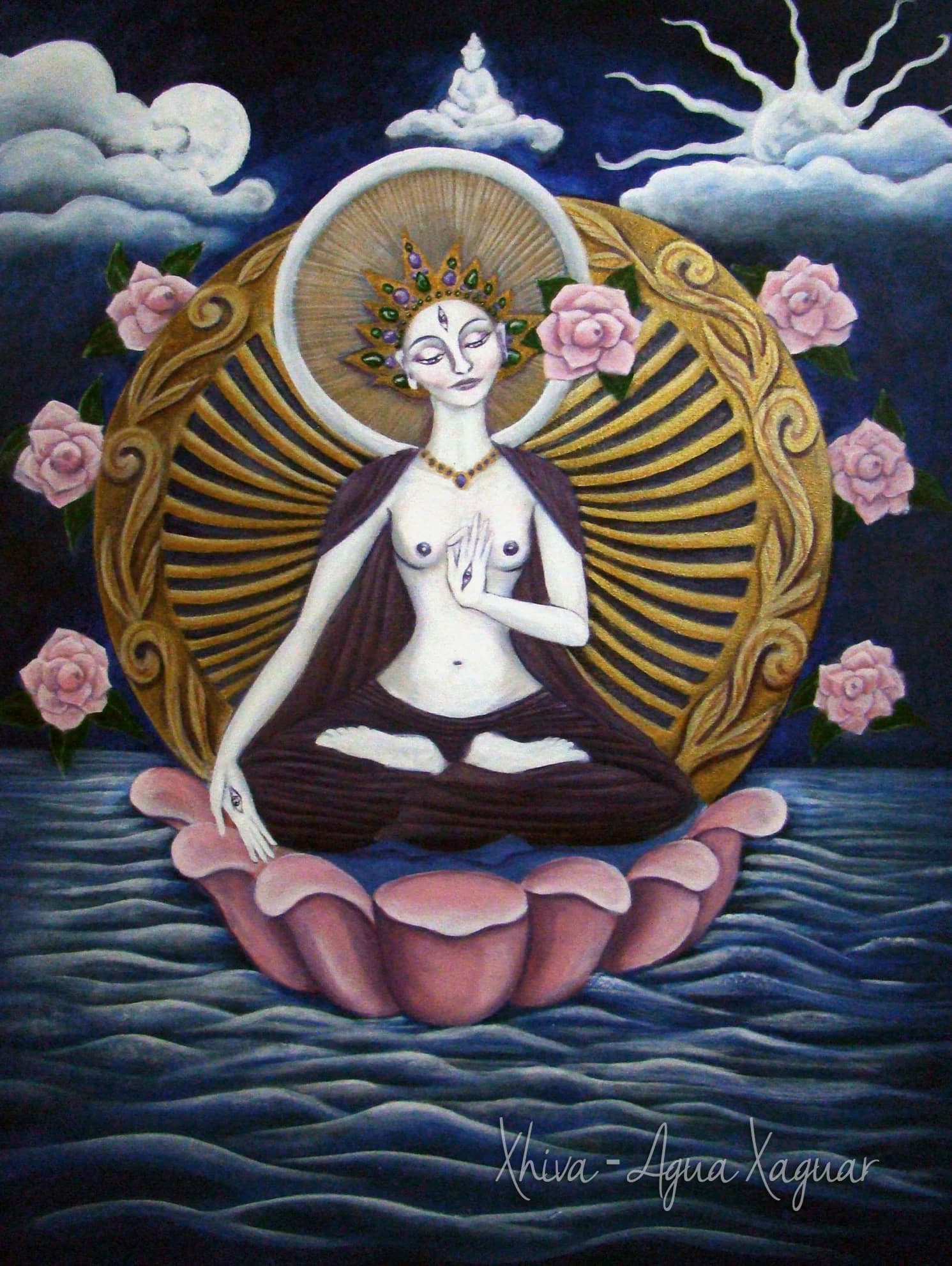 White Tara — painting by Ximena Xaguar